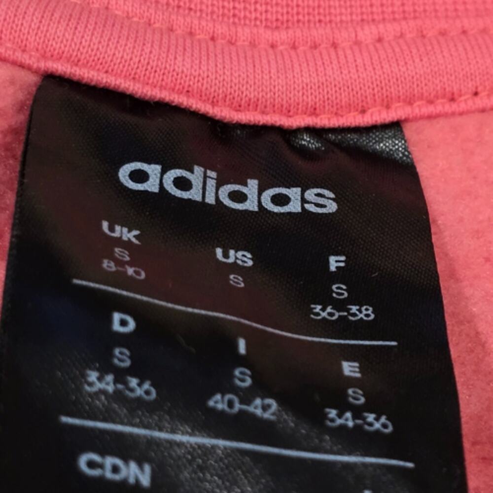 Adidas Long Sleeve Tri-Stripe Shirt in Pink – EUC Size Small - Picture 4 of 4